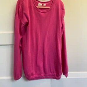 Round neck long sleeve pink